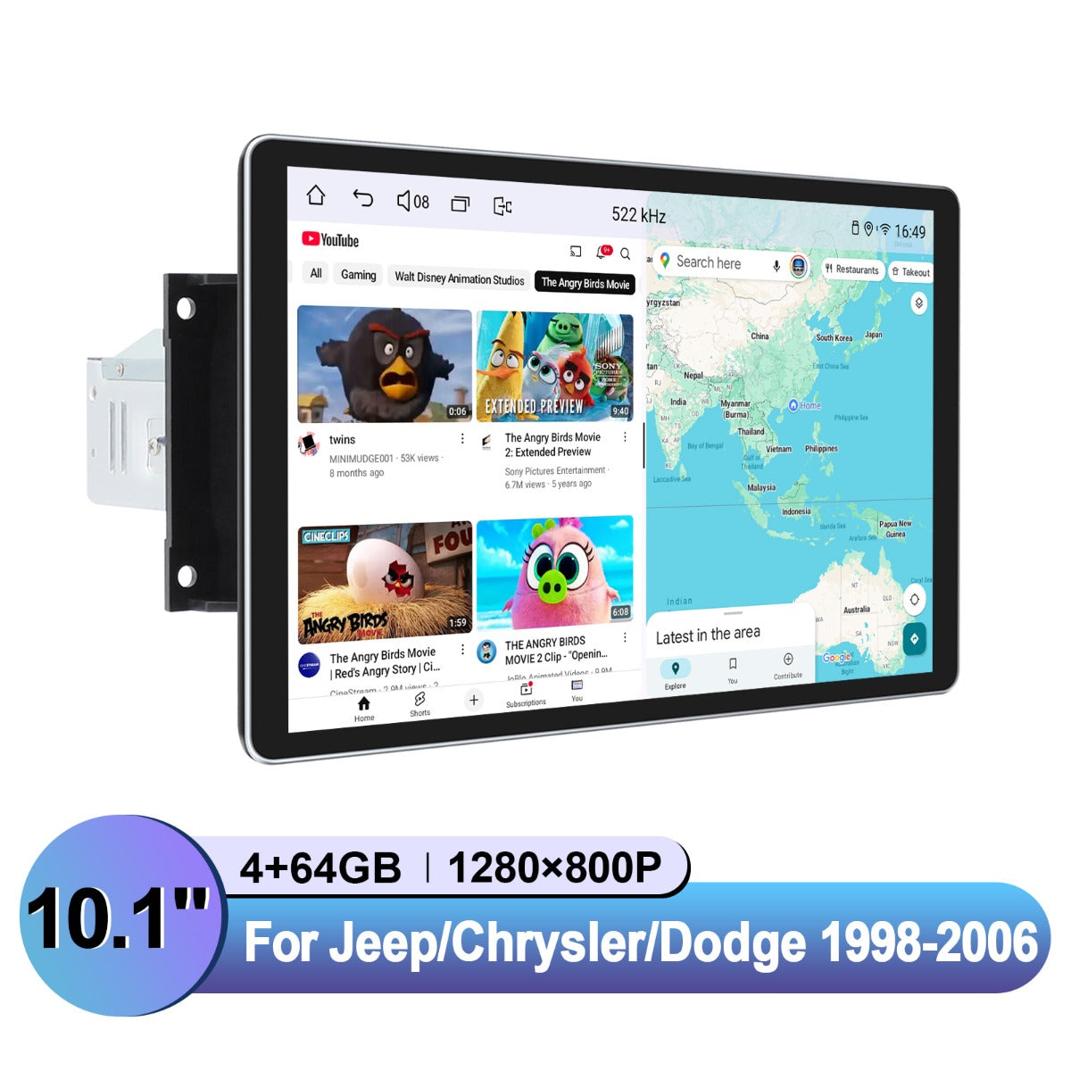 Jeep Dodge Chrysler 1998-2006 10.1" Android Head Unit