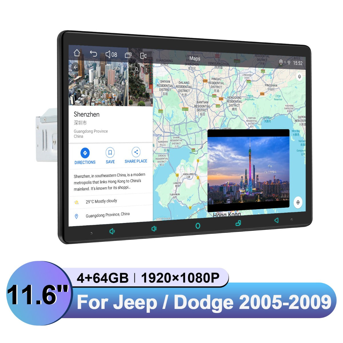 Jeep Dodge Chrysler 2005-2008 7" Android Head Unit