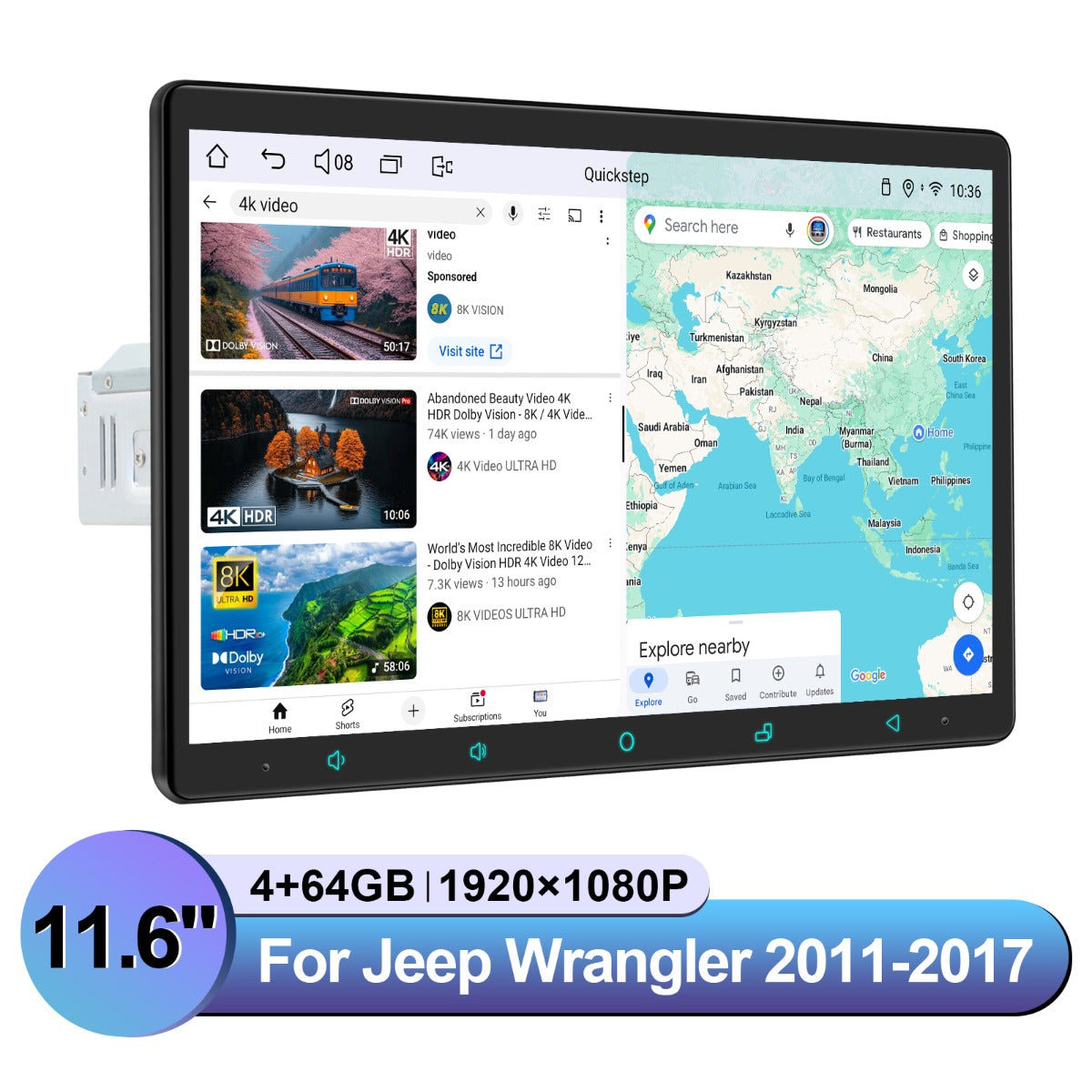 Jeep Wrangler JK 2011-2017 7" Android Head Unit
