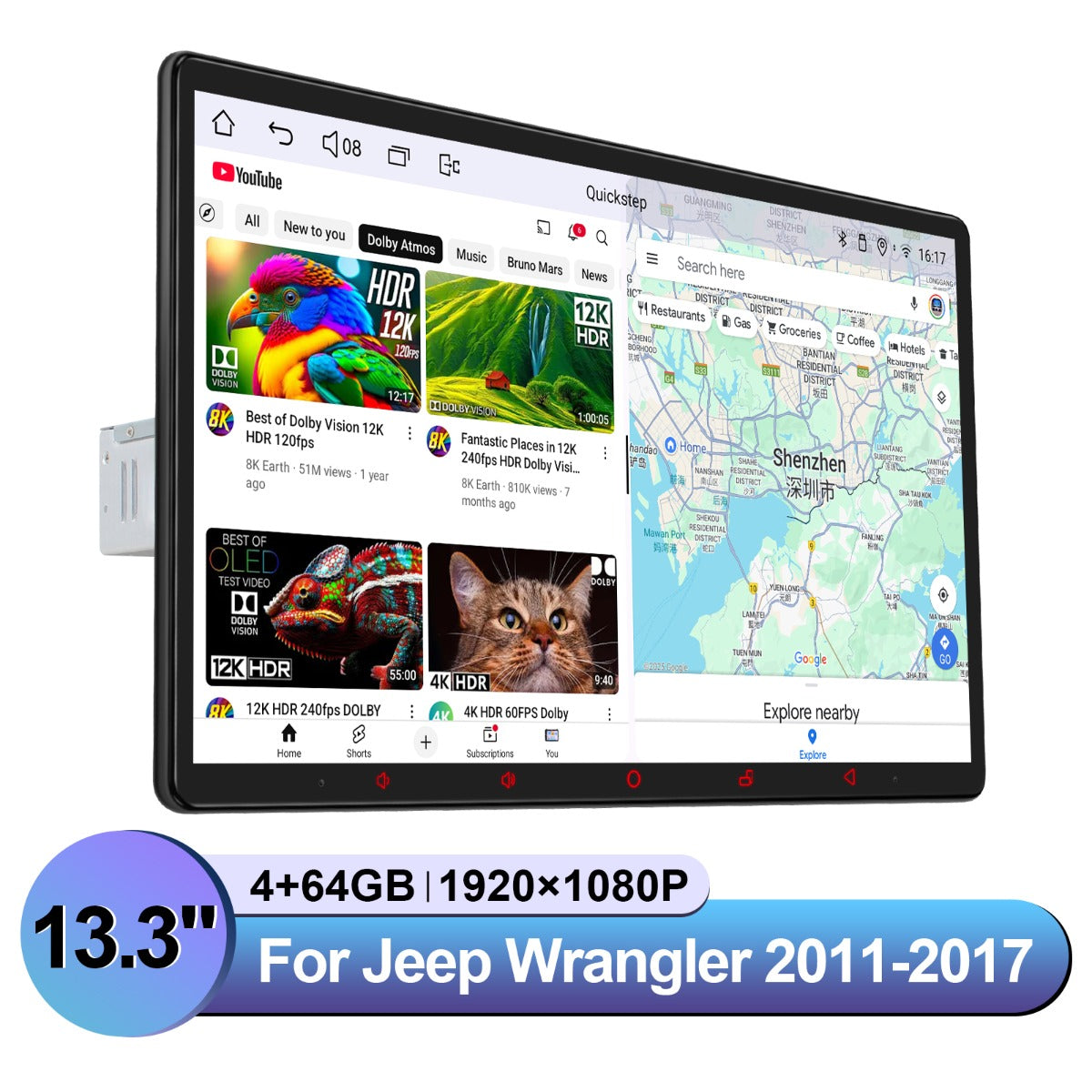 Jeep Wrangler JK 2011-2017 7" Android Head Unit