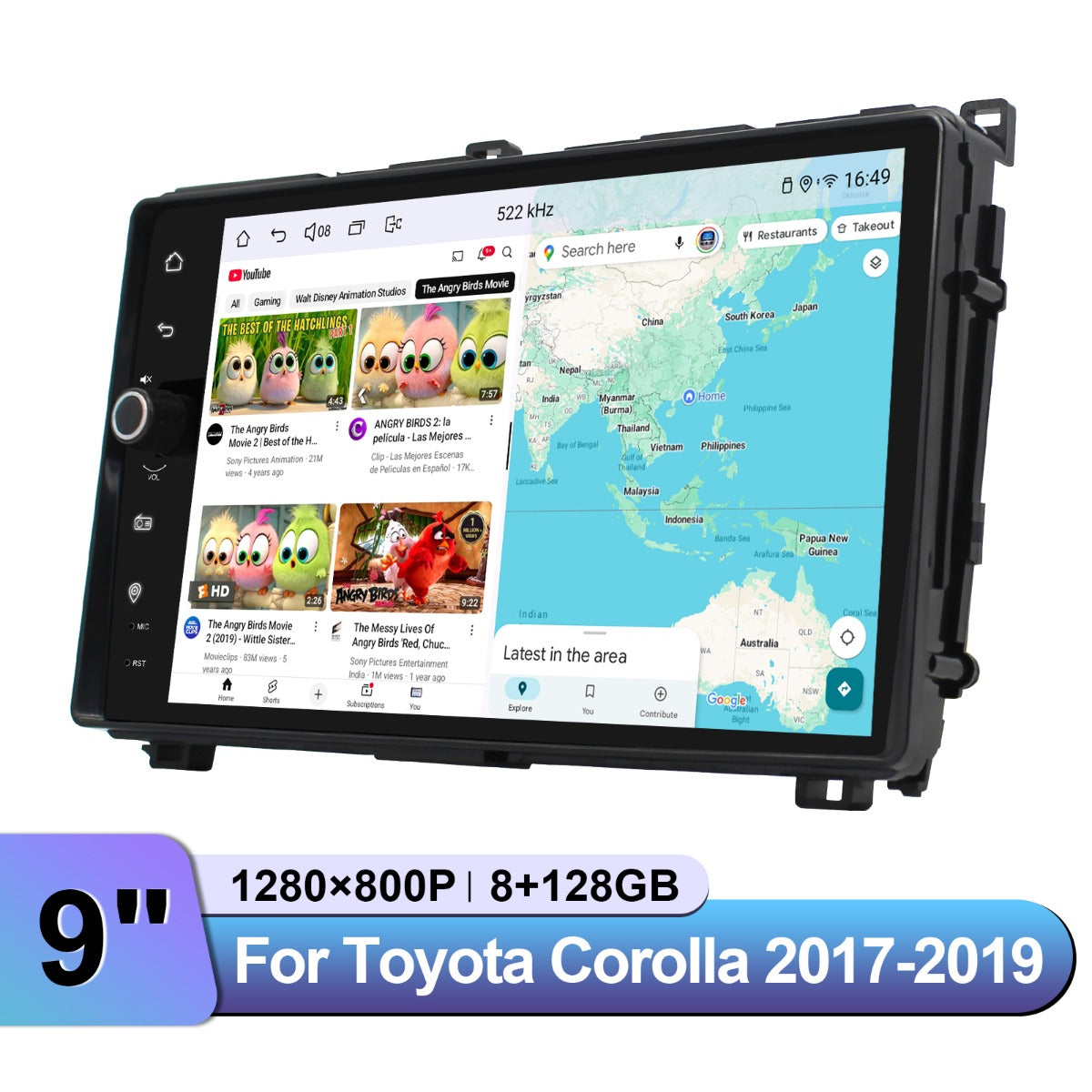 Toyota Corolla 2017-2019 9" Android Head Unit