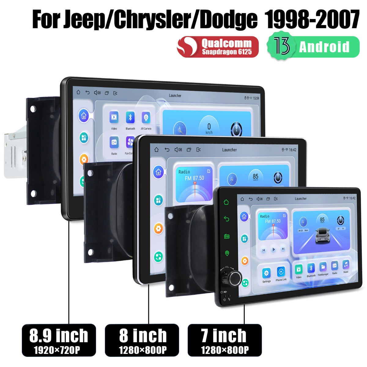 Jeep Chrysler Dodge 1998-2007 7" Android Head Unit
