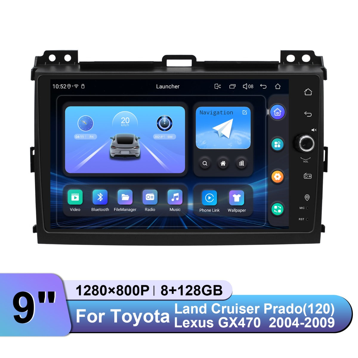 Toyota Land Cruiser 2004-2009 7" Android Head Unit