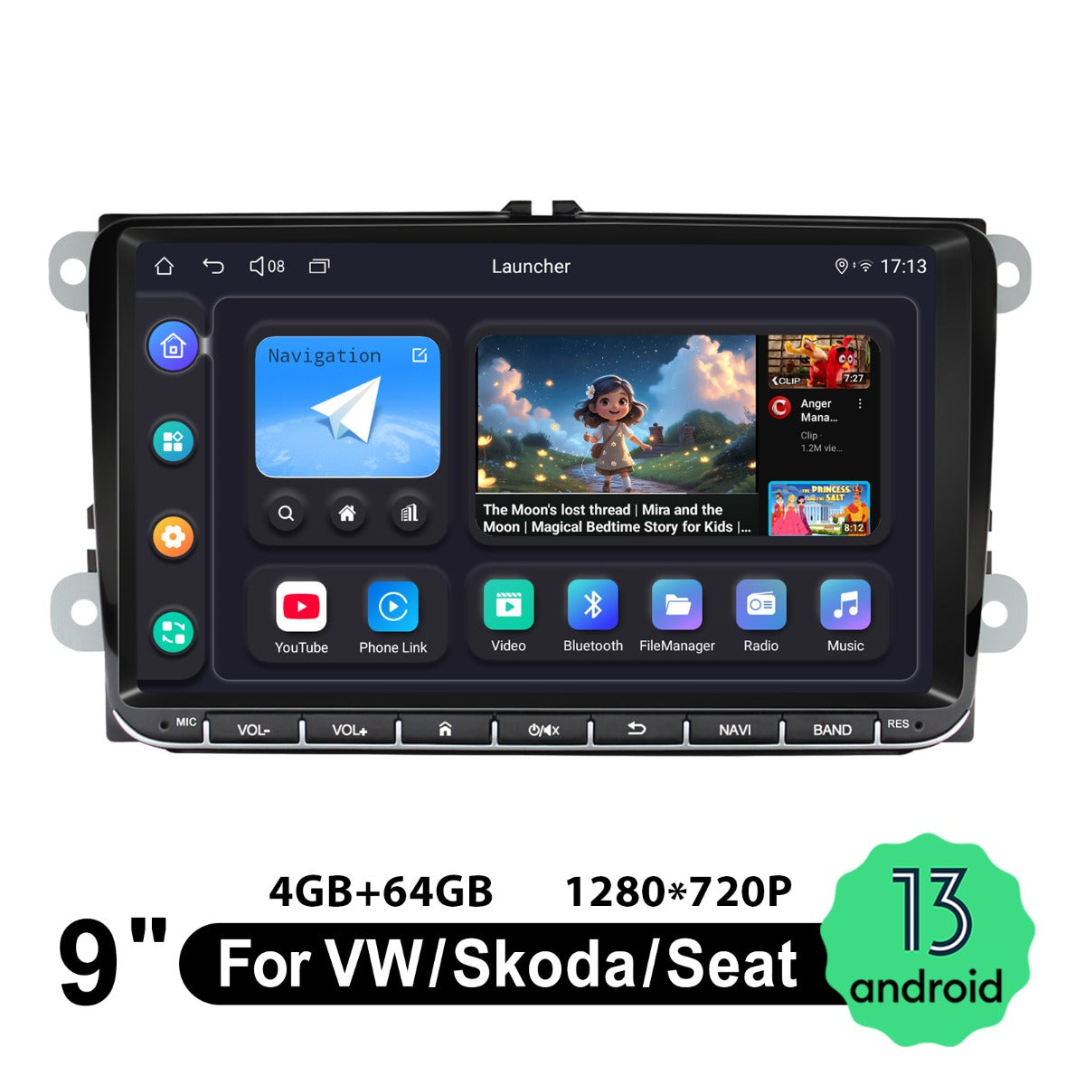 Volkswagen 13.0 2001-2006 9" Android Head Unit