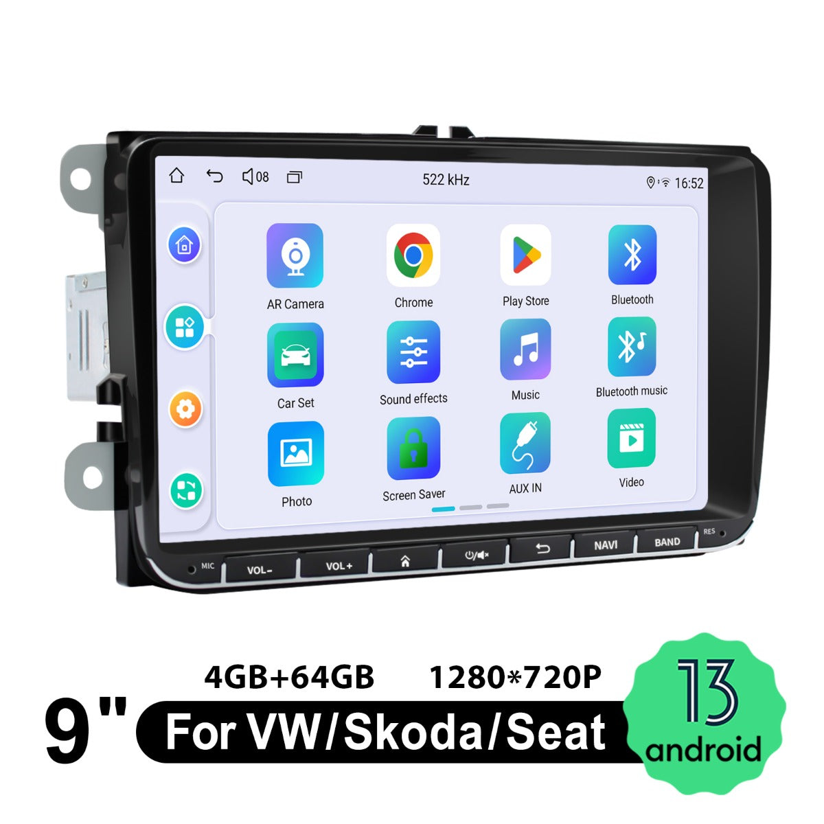Volkswagen 13.0 2001-2006 9" Android Head Unit