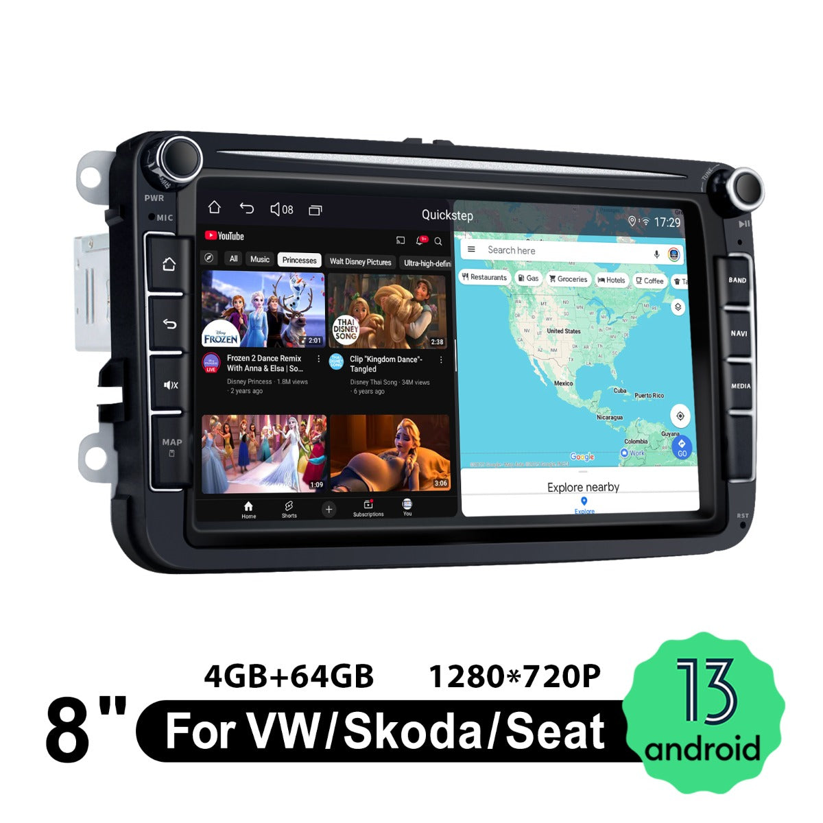 Volkswagen 8" 2001-2006 7" Android Head Unit
