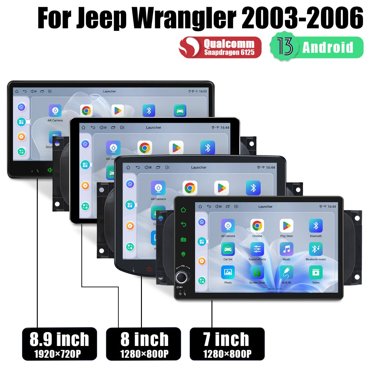 Jeep Wrangler 2003-2006 7" Android Head Unit