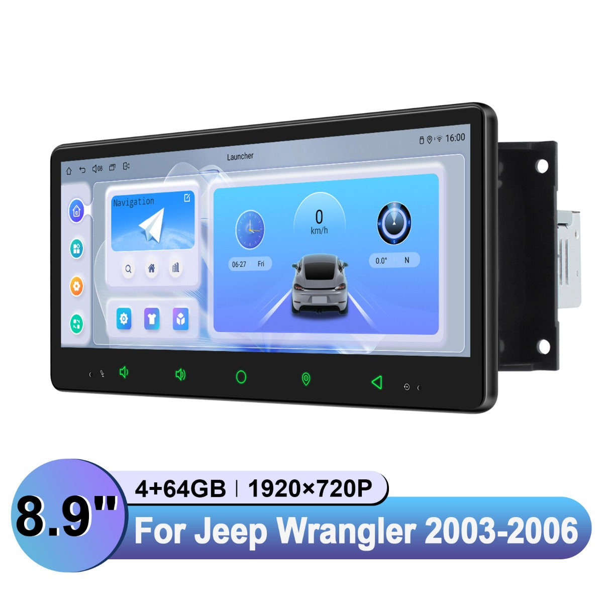 Jeep Wrangler 2003-2006 7" Android Head Unit