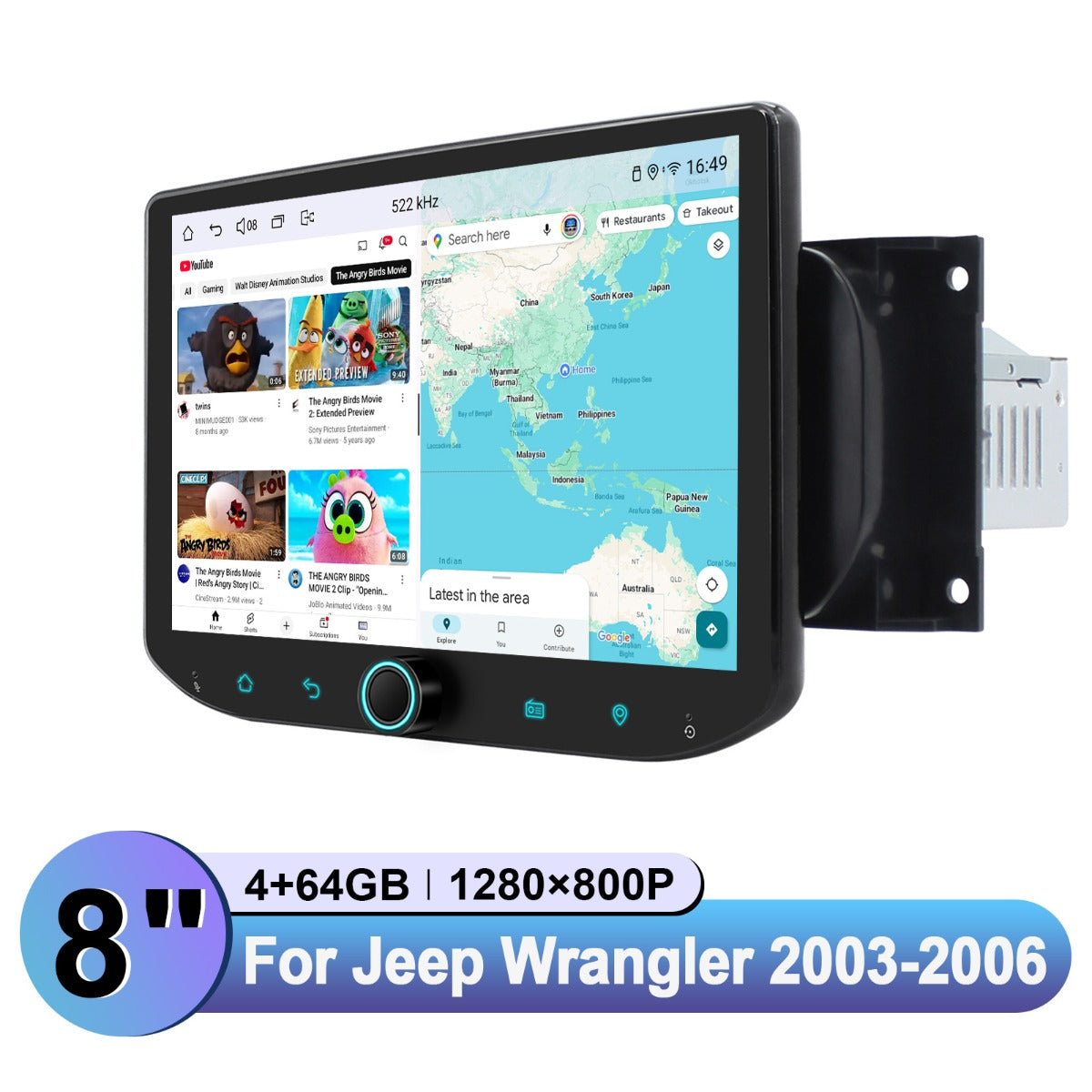 Jeep Wrangler 2003-2006 7" Android Head Unit